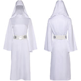 Leia Organa Solo weiß Umhang mit Kapuze Cosplay Kostüm